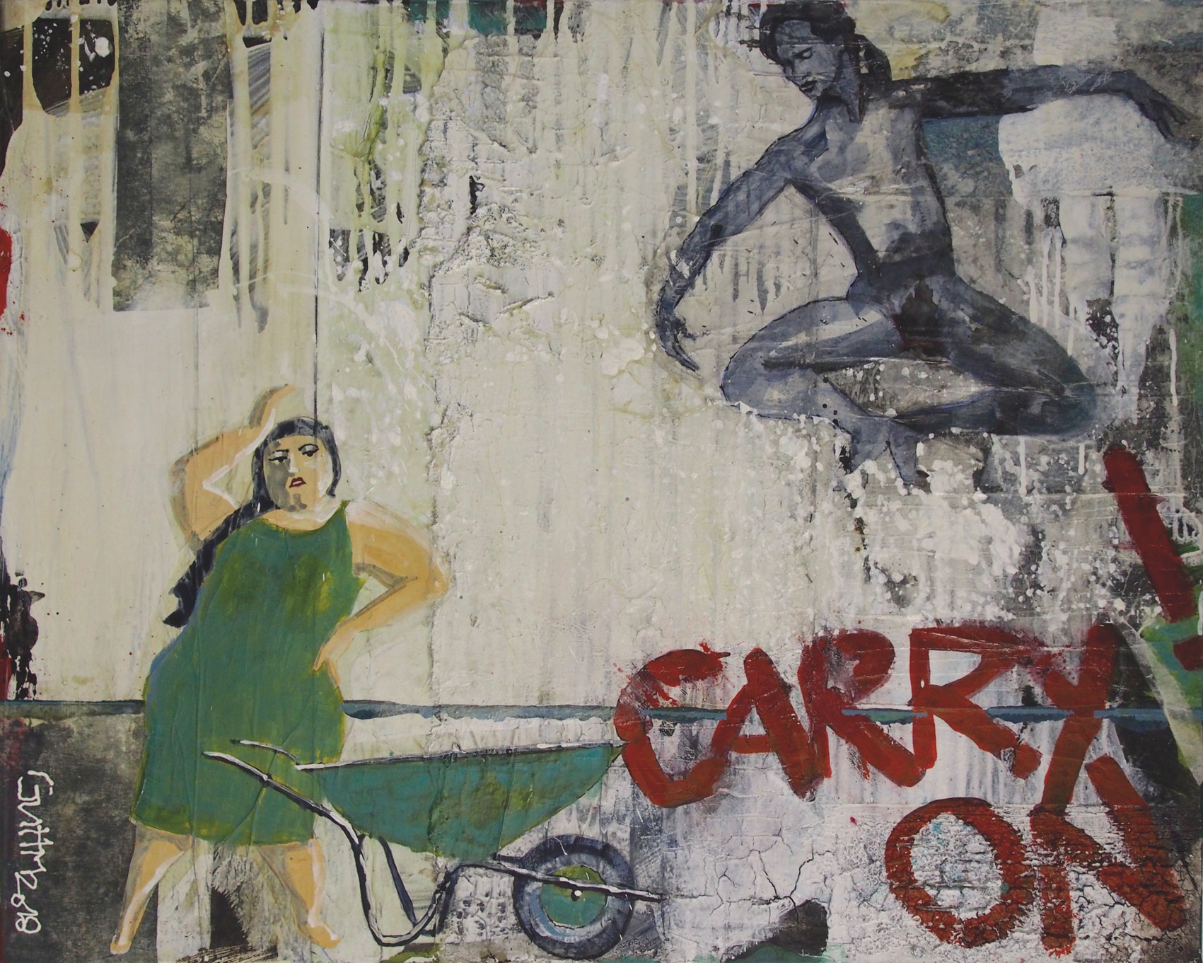 CARRY ON - CROSS OVER -GUHM- 2018 80 CM X 100 CM ON CANVAS